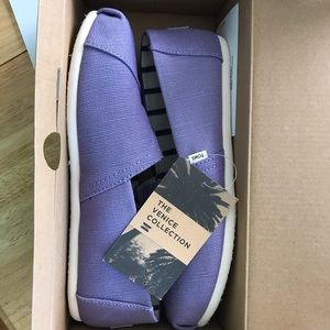 TOMS Dusky Purple Heritage Canvas Classic Slip Ons